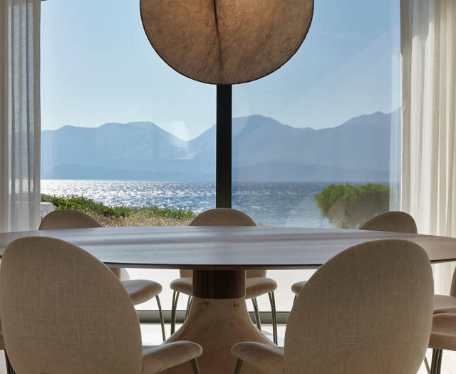 Iremia Seafront Villa Dining Area Sea View 